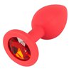 základní fotografie produktu Silikonový anální kolíček s diamantovým sklem Colorful Joy Jewel Red Plug Small (7,2 cm, Ø 2,7 cm) (kód 05171270000)
