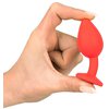 čtvrtá fotografie produktu Silikonový anální kolíček s diamantovým sklem Colorful Joy Jewel Red Plug Small (7,2 cm, Ø 2,7 cm) (kód 05171270000)