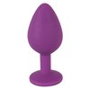 druhá fotografie produktu Silikonový anální kolíček s broušeným klenotem Colorful Joy Jewel Purple Plug Medium (8 cm, Ø 3,5 cm) (kód 05171600000)