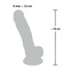 šestá fotografie produktu Silikonové realistické dildo ve tvaru penisu s varlaty a přísavkou Medical Silicone Dildo (18 cm, Ø 3,5 cm) (kód 05266570000)