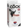 fotografie balení produktu produktu Připínací realistický penis s popruhy King Cock Strap-On Harness 8" (20,6 cm, Ø 4,7 cm) (kód 05316000000)