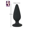 pátá fotografie produktu Silikonový anální kolík se základnou Black Velvets Heavy Plug M (8 cm, Ø 3,1 cm, 75 g) (kód 05330090000)