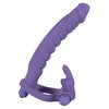 hlavní fotografie produktu Vibrační silikonový kroužek na penis stimulující klitoris, vespod s análním dildem (16 cm, Ø 3,3 cm) Los Analos Double Delight (kód 05834480000)