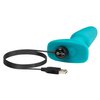 třetí fotografie produktu Silikonový vibrační anální kolík s vnitřní rotací a dálkovým ovládáním b-Vibe rimming Plug 2 Blue (15 cm, Ø 4 cm) (kód 05857930000)