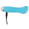 pátá fotografie produktu Malý silikonový vibrátor s konkávním vyhloubením Cuties Mini Vibrator blue (12,9 cm, Ø 3,5 cm) (kód 05953220000)