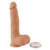 základní fotografie produktu Silikonový vibrátor tvaru penisu s varlaty a přísavkou, funkcí přírazu a dálkovým ovládáním Natural Thrusting Vibe (21 cm, Ø 4 cm) (kód 05974570000)