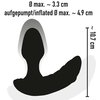 třináctá fotografie produktu Silikonový nafukovací anální kolíček na dálkové ovládání Inflatable + RC Butt Plug (10,7 cm, Ø 3,3+ cm) (kód 05979100000)