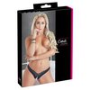 fotografie balení produktu produktu Kalhotky s vyšíváním vpředu a perlovým řetízkem v otevřeném rozkroku z kol. lingerie zn. Cottelli Collection (kód 23216531021)