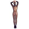 fotografie oblečení zezadu produktu Catsuit ze síťoviny, se všitou kuklou a vykrojenými ústy, klínem a zády z kol. lingerie zn. Mandy Mystery (vel. S-L) (kód 25509541101)