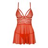 další fotografie samotného oblečení s prázdným pozadím produktu Červené babydoll minišaty a tanga zn. Obsessive (kód 27412963111)