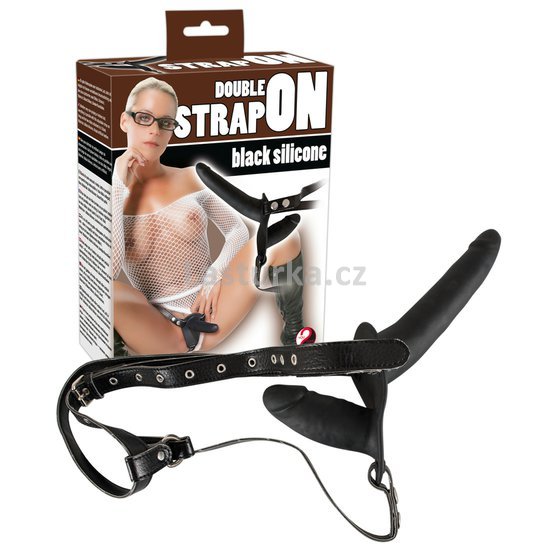 05111290000_Double Strap On Black Silicone