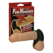 Latexový návlek na penis a varlata Penis Manschette Black