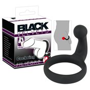 Silikonový kroužek na penis s kuličkou dráždící hráz Black Velvets Cockring