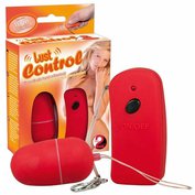 Vibrační vajíčko na dálkové ovládání Lust Control Red (6 cm, Ø 3,5 cm)