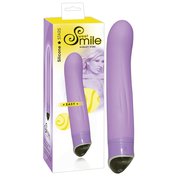 Silikonový vibrátor s rozšířenou špičkou pro G-bod stimulaci Sweet Smile Easy Violett (22 cm, Ø 3,9 cm)