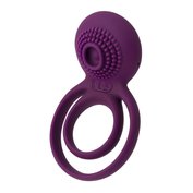 Silikonový dvojitý kroužek na penis a varlata s vibračním stimulátorem klitorisu Svakom Tammy
