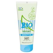 Veganský, 100% biologický lubrikační gel na vodní bázi s Aloe Vera pro citlivou pokožku Hot Bio Sensitiv (100 ml)