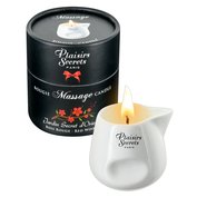 Masážní svíčka sladké vůně s nádechem dřeva Plaisirs Secrets Bougie Massage Candle Red Wood (80 ml)