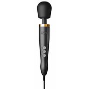 Luxusní masážní hlavice s prstencem z 24karátového zlata Doxy Die Cast Matte Black Gold (37 cm, Ø 6 cm)