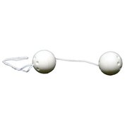 Bílé plastové venušiny kuličky Vibratone Balls (Ø 3 cm)