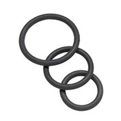Sada nitrilových erekčních kroužků Spartacus Nitrile Cock Rings černé 3 ks (Ø 31, 38 a 51 mm)