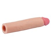 Prodlužující (+5 cm) a ztlušťující velmi realistický návlek na penis Malesation SkinLike Penis Extender (21 cm, Ø 4,7 cm)