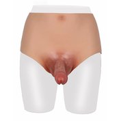 [vel. S (penis 13 cm, Ø 3,5 cm)] Ultra realistická navlékací forma s penisem a pupíkem zn. XXdreamSToys